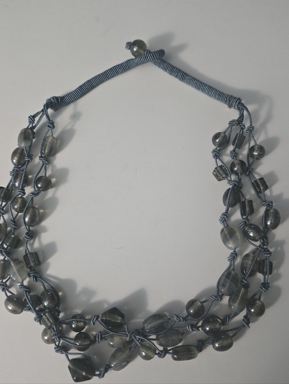 Vintage Boho glass drop woven Necklace
